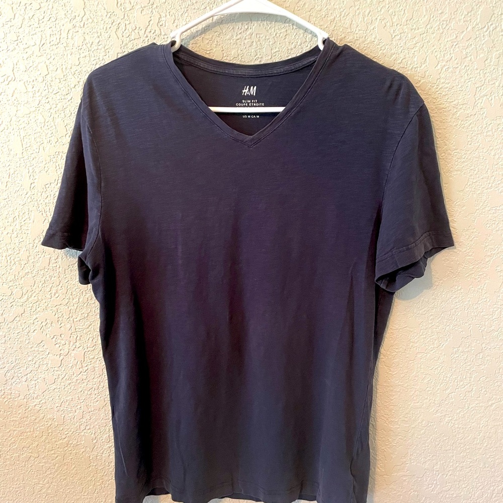 Basic, Navy H&M T - Size M - Slim Fit